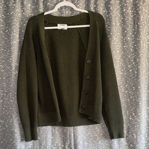 Old Navy Dark Green Cardigan Sweater